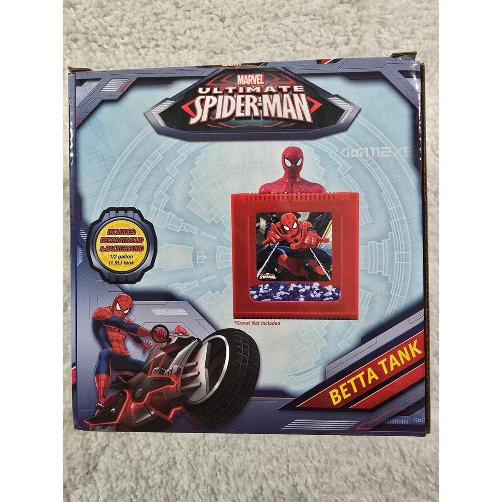 Marvel Ultimate Spider-Man Betta Tank 0.5 Gallon Fish Aquarium Fetch4Pets